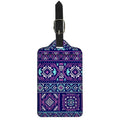 Blue And Pink Aztec Pattern Print Luggage Tag