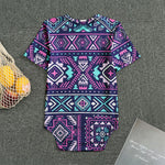 Blue And Pink Aztec Pattern Print Men's Bodysuit