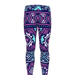 Blue And Pink Aztec Pattern Print Men's leggings