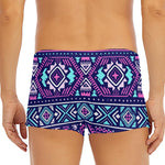 Blue And Pink Aztec Pattern Print Men's Short Boxer Briefs