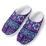 Blue And Pink Aztec Pattern Print Mesh Casual Shoes
