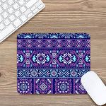Blue And Pink Aztec Pattern Print Mouse Pad