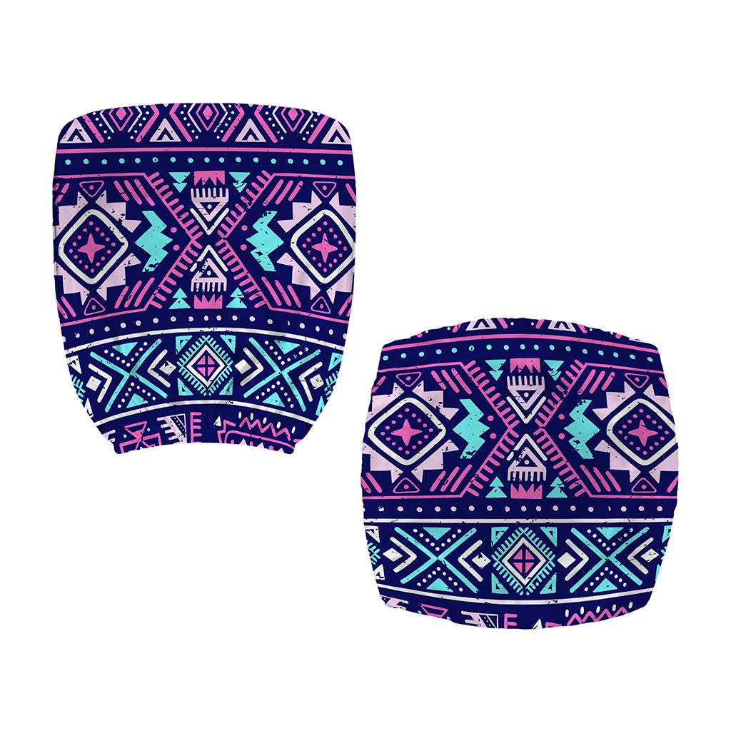 Blue And Pink Aztec Pattern Print Office Chair Cover