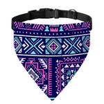 Blue And Pink Aztec Pattern Print Over The Collar Dog Bandana