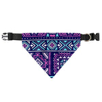 Blue And Pink Aztec Pattern Print Over The Collar Dog Bandana