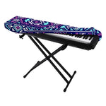 Blue And Pink Aztec Pattern Print Piano Keyboard Cover