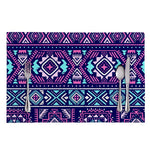 Blue And Pink Aztec Pattern Print Placemat