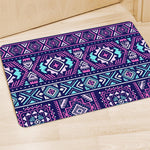 Blue And Pink Aztec Pattern Print Polyester Doormat