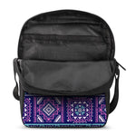 Blue And Pink Aztec Pattern Print Rectangular Crossbody Bag