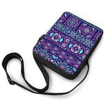 Blue And Pink Aztec Pattern Print Rectangular Crossbody Bag
