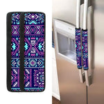 Blue And Pink Aztec Pattern Print Refrigerator Handle Covers