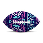 Blue And Pink Aztec Pattern Print Rugby Ball