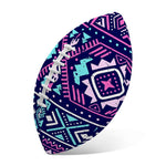 Blue And Pink Aztec Pattern Print Rugby Ball