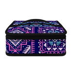Blue And Pink Aztec Pattern Print Small Lunch Bag