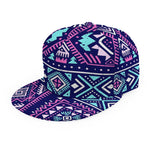 Blue And Pink Aztec Pattern Print Snapback Cap