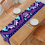 Blue And Pink Aztec Pattern Print Table Runner