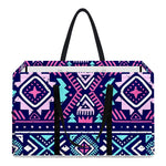 Blue And Pink Aztec Pattern Print Utility Tote Bag
