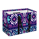 Blue And Pink Aztec Pattern Print Utility Tote Bag