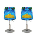 Blue And Pink Flowers Kaleidoscope Print Bar Stool Covers