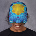 Blue And Pink Flowers Kaleidoscope Print Baseball Cap