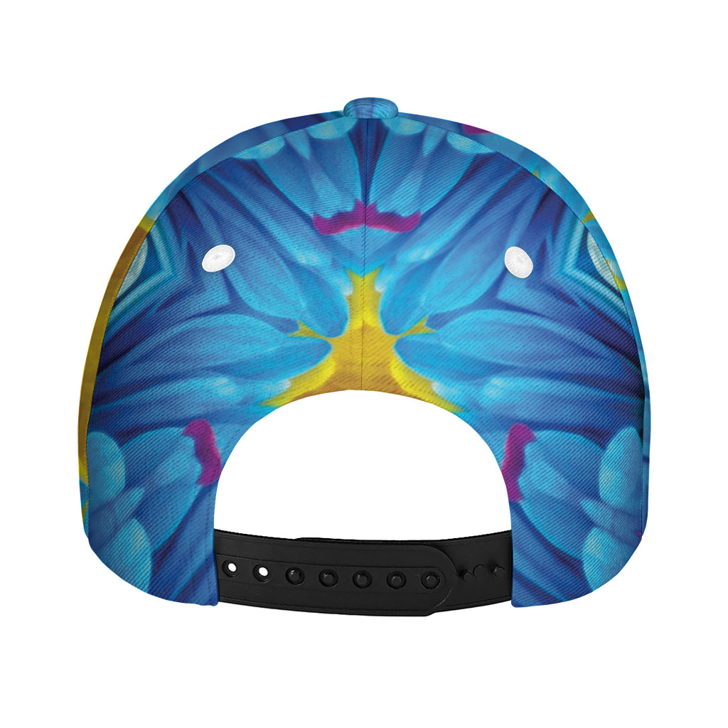 Blue And Pink Flowers Kaleidoscope Print Baseball Cap