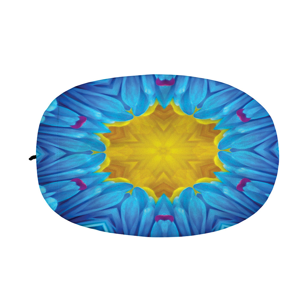 Blue And Pink Flowers Kaleidoscope Print Car Side Mirror Covers