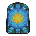 Blue And Pink Flowers Kaleidoscope Print Casual Backpack