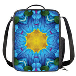 Blue And Pink Flowers Kaleidoscope Print Crossbody Lunch Bag