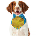 Blue And Pink Flowers Kaleidoscope Print Dog Bandana