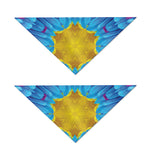 Blue And Pink Flowers Kaleidoscope Print Dog Bandana
