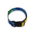 Blue And Pink Flowers Kaleidoscope Print Dog Collar