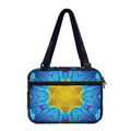 Blue And Pink Flowers Kaleidoscope Print Double Strap Bible Bag