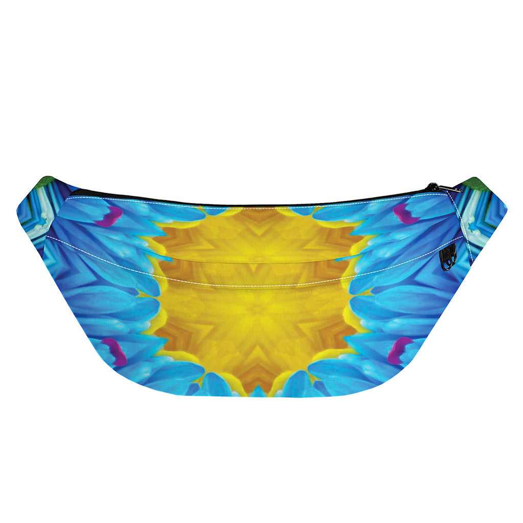 Blue And Pink Flowers Kaleidoscope Print Fanny Pack