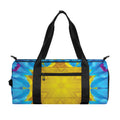Blue And Pink Flowers Kaleidoscope Print Gym Bag