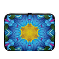 Blue And Pink Flowers Kaleidoscope Print Laptop Sleeve
