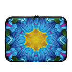 Blue And Pink Flowers Kaleidoscope Print Laptop Sleeve