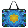 Blue And Pink Flowers Kaleidoscope Print Laptop Sleeve With Handle