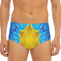 Blue And Pink Flowers Kaleidoscope Print Men's Triangle Swim Briefs