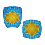 Blue And Pink Flowers Kaleidoscope Print Office Chair Cover