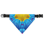 Blue And Pink Flowers Kaleidoscope Print Over The Collar Dog Bandana
