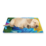 Blue And Pink Flowers Kaleidoscope Print Pet Cooling Mat Cover
