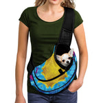 Blue And Pink Flowers Kaleidoscope Print Pet Sling Carrier