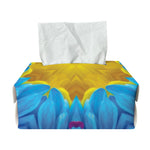 Blue And Pink Flowers Kaleidoscope Print Rectangle Tissue Box Cover