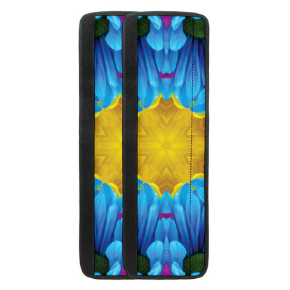 Blue And Pink Flowers Kaleidoscope Print Refrigerator Handle Covers