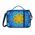 Blue And Pink Flowers Kaleidoscope Print Shoulder Strap Bible Bag