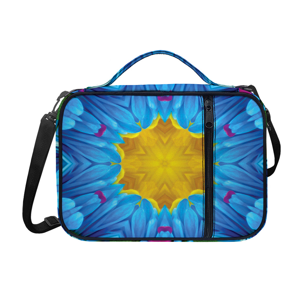 Blue And Pink Flowers Kaleidoscope Print Shoulder Strap Bible Bag