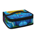 Blue And Pink Flowers Kaleidoscope Print Small Lunch Bag