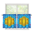 Blue And Pink Flowers Kaleidoscope Print Tier Curtains