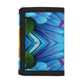 Blue And Pink Flowers Kaleidoscope Print Trifold Wallet