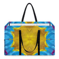 Blue And Pink Flowers Kaleidoscope Print Utility Tote Bag